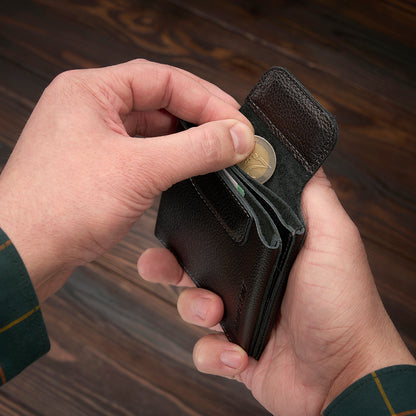 Compact wallet for banknotes, cards and coins KID