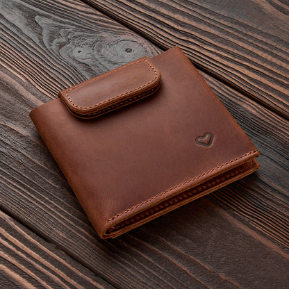 Compact wallet for banknotes, cards and coins KID